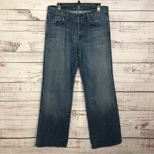 7 For All Mankind A pkt relaxed straight leg relaxed button fly size 32 jeans